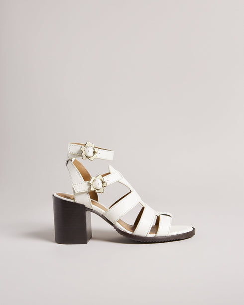 <P>Strappy Block Heeled Leather Sandal</P>